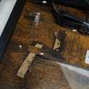 Height Adjustable Standing Desk with Power Outlets, 32" Manual Stand Up Desk with Storage Shelves Small Mobile Rolling Computer Desk Portable Laptop Table with Wheels for Home Office, Rustic