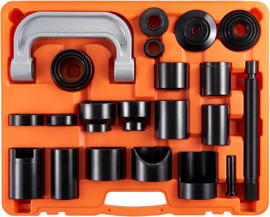 VEVOR Ball Joint Press Kit, 23 pcsTool Kit, C-Press Ball Joint Removal and Install Tools, for Most 2WD and 4WD Cars, Including 2-9/64 Inch,1-59/64 Inch Ball Joint Sockets Compatible with Chrysle
