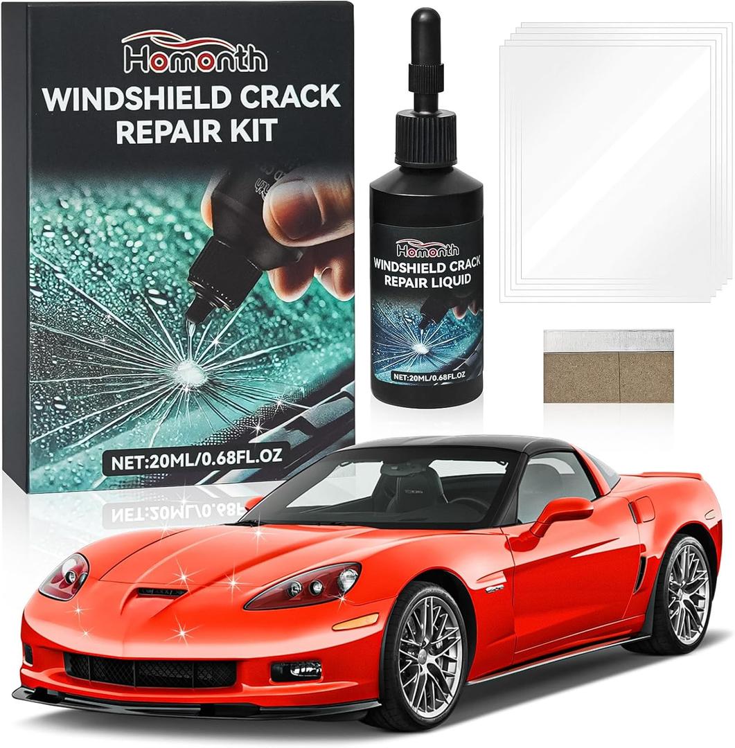 Car Windshield Crack Repair Kit - 2025 Upgrade Nano Glass Repair Liquid for Cracks & Chips, Cracks Gone Glass Remover Fluid for Quick Fix Windshields, Windows, Mirrors