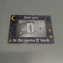 Photo Frame Suitable For 4 x 6 Photo - Picture Frame With A Support Behind - Vintage Love You To The Moon & Back Wooden Frame - Party Home Office Tabletop Shelf Display Decorations - A15