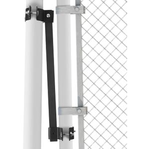 Gate Closer with Steel Bar, Self Closing Gate Hinges with Adjustable Tension for Chain Link Fence, Dog Fence, Side Gate, Pool Gate