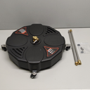 13" Pressure Washer Surface Cleaner with Turbo,Selkie Power Washer Driveway Attachment with 2 Power Washer Extension Wands &4 Wheels & 360 Rotating Turbo Nozzle,2500 PSI
