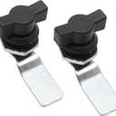 2 Pcs Thumb Operated Offset Cam Lock, T Handle Thumb Cam Lock Swing Knob Turn Latch for Machine Cabinet Drawer