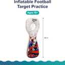 Aqua Inflatable Football Toss, Inflatable Throwing Target Toy, Backyard and Lawn Game, Touchdown Pass Game