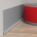 Duzzy Flexible Baseboard Molding Trim, 6 Inch(W) x 40 Feet(L) Peel and Stick Rubber Wall Trim Molding, Self-Adhesive Vinyl Wall Base Cove Base (Gray)