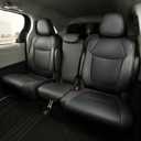 dangdangdang Custom fit Leather Seat Covers for Toyota Sienna le xle se xse 2021 2022 2023 2024 Hybrid, Select Models (Black, 8-Passenger(Without footrest))