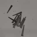 Huttig-Grip 2in Cut Masonry Nail 6d for Furring Strips Mount - 5 lb Pack of 240 Nails