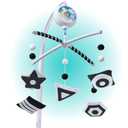 Montessori Mobile Baby for Crib (TINITIGIES) - Black and White Mobile Give Visual Stimulation to Engage Your Newborn - Baby Crib Mobile for Boys & Girls - Baby Mobile for Crib (Geometry)