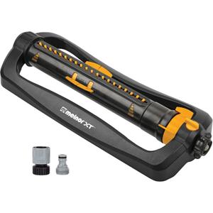 Melnor 65167AMZ XT Turbo Oscillating Sprinkler, 4,500 sq. ft., Quick Connect Bundle, 3-Way Adjustable, Black, Yellow