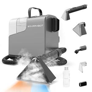 Starrybot Portable Carpet Cleaner Machine with Steam and Heating Techology, 15Kpa Powerful Suction with Versatile Tools for Pets, Couch, Car, Self-Cleaning, Compact Spot Cleaner for Stairs/ Furniture/ Rug