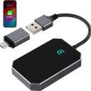 2026 Upgraded Wireless CarPlay Adapter for iPhone Convert Factory Wired to Wireless Plug-and-Play USB-A/USB-C, No Latency Siri/HD Nav, Compatible with Car with Wired CarPlay & iOS 10+