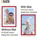 decorUhome 13x19 Picture Frame, Display Pictures 11x17 with Mat or 13x19 without Mat, Wall Mounting Photo Frame, Red, 1 Pack