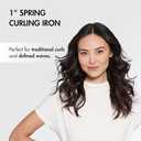 BaByliss Pro Spring Curling Iron, Porcelain Ceramic Professional For Multiple Hair Types, Reaches 430 Degrees for Loose Long Lasting Curls (1 inch)