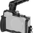 SmallRig ZR Camera Cage Kit for Nikon ZR, Full Cage with Silicone Grip, Top Handle for ARRI, Cable Clamp for HDMI, Built-in Cold Shoe and Quick-Release Plate for Arca - 5647, Top Handle Cage Kit