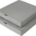 Favoyard Patio Chair Cushions 18.5 x 16 x 3 Inch Waterproof Outdoor Seat Cushions for Patio Furniture 3-Year Color Fastness Garden Sofa Couch Chair Pads with Handle & Adjustable Straps Set of 2, Grey