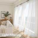 MIULEE White Sheer Curtains 96 Inches Long, 4 Panels Set, Light Filtering Rod Pocket Voile Drapes for Living Room and Bedroom, Airy Soft Fabric Window Treatments, 42 x 96 Inches
