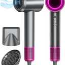 Hair Dryer, 160000RPM with 500M Ionic Negative, Blow Dryer with Diffuser, Fast Drying Hairdryer for Women and Men, Thermo-Control Lightweight Quiet for Curly Hair, Home Travel Salon