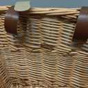 ProSource Wicker Bike Basket Front Cargo for Women and Men, Fits Most Bikes, Beach Cruiser, Stationary Bike, Ebike, Road Bike, Light Brown (Beige)