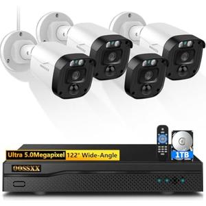 Full HD 5MP Definition Wired Security Camera System Outdoor Home Video Surveillance Cameras CCTV Camera Security System Outside Surveillance Video Indoor