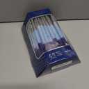 The Dreidel Company Dripless Blue, Purple Metallic Hanukkah Candles Premium Tapered Hand Decorated Chanuka Candles 1-Hour Burn Time (Single)