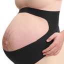 Momcozy Pregnancy Belly Band, CozySupport Ergonest Maternity Belly Band, Invisible Pregnancy Belt for Back, Abdomen, Waist (Large, Black)