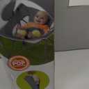 Bright Starts Pop 'N Chill Baby Chair Travel Seat, Indoor/Outdoor Use, Infant Seat with UPF 50+ Canopy, Grey, Ages 0-6 Months