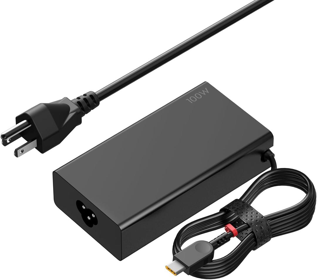 100W USB C Laptop Charger Compatible with Lenovo Yoga 9i 9 7i 7 Yoga Slim 7 Pro ThinkBook 16 15 IdeaPad 5 Pro 16, ADL100YLC3A, ADL100YDC3A, SA11D52396, GX21J75543, 5A11J62105 Type C Power Adapter