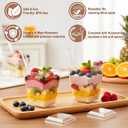 200 Pcs 5 oz Clear Plastic Dessert Cups with Lids & Spoons, Reusable Parfait & Appetizer Cups, Mini Dessert Shooters for Pudding, Yogurt, Jello, Ice Cream, Trifle & Fruit, For Party & Wedding