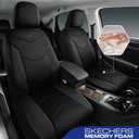 Skechers Memory Foam Seat Covers,Leather Car Seat Covers, Ultimate Comfort & Support Front Seat Covers Airbag Compatible, Automotive Universal Fit Most for SUVs, Vans, Sedans, Cars, Trucks,Black
