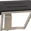 30" x 15" Black Folding Wall Mount Shower Seat Bench, ADA Compliant