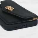 LUVI for iPhone 12/iPhone 12 Pro Case with Crossbody Neck Strap Lanyard Purse Handbag Shoulder Strap Cover PU Leather Wallet Card Holder Luxury Fashion 3D Crocodile Snake Skin Case 6.1 inch Black