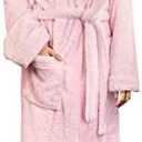 PAVILIA Premium Womens Plush Soft Robe Fluffy, Warm, Fleece Sherpa Shaggy Bathrobe, Size S/M