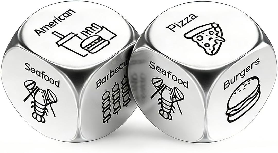 Stocking Stuffers for Men Women Adults,Colorful Date Night Food Decision Dice,Mens Gifts,Christmas White Elephant Gifts for Adults,Gag Gifts,Valentines Day Gifts for Him Her Boyfriend Husband