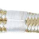 NovelBee 4 Pack of 3/8“x15’ Double Braid Nylon Dockline,Mooring Rope Dock Line,Working Load Limit 660 lbs,Breaking Strength 3,300 lbs (White/Gold)