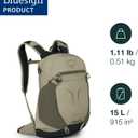 Osprey Sportlite 15L Lightweight Hiking Backpack for Men and Women - Everyday Hiking Bag - Travel Daypack, Graphite Purple