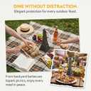 Fly Fans for Tables, Fly Repellent Fan Keep Flies Away, Battery Powered Bug Fans with Holographic Blades for Picnic, BBQ, Restaurant, Party and Kitchen, Indoor and Outdoor 4 Pack