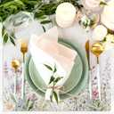 AnyDesign 50 Pack Floral Paper Placemat Disposable Watercolor Wildflower Place Mat 11 x 17 Inch Flower Decorative Paper Table Mat for Dinner Table Setting Bridal Shower Wedding Party Supplies