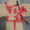 Ratchet Chain Binders 5/16'' - 3/8 | 4 Pack Load Binder with 2 Grab Hooks | Tie Downs for Grade 70 Transport Chain | 5,400 Lbs. Safe Working Load- Heavy Duty Ratchet Binders for Towing (Red  Manual)