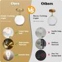 Gold Globe Semi Flush Mount Ceiling Light,Mid Century Modern Light Fixture Ceiling,Globe Ceiling Light for Hallway Living Room Kitchen Bedroom Storage Schoolhouse Laundry(Bulb Incl.)
