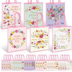 36 Pcs Mother's Day Christian Tote Bags Bulk for Women 15 x 17 Inches Large Religious Gifts Bags for Church