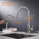 Touch Kitchen Faucet,KEER Smart Kitchen Sink Faucet with Pull Down Sprayer, Touch on Activated Kitchen Bar Sink Faucet Brushed Nickel, Stainless Steel (Brushed Nickel)