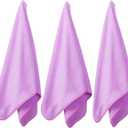 Microfiber Gym Towels Bigger Size Super Soft for Exercise Fitness, Sports, Workout, 380-GSM 15-Inch x 31-Inch Quick-Drying Towels (3 Pack, Pure Purple)