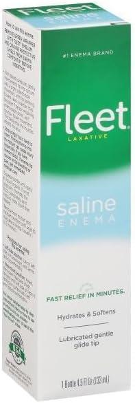3 x Fleet Enema, Ready-to-Use Saline Laxative, 4.5 Fluid Ounce