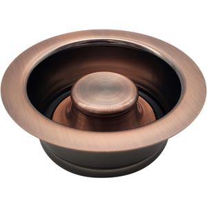 Westbrass D2089-11 4-1/4" Kitchen Sink Waste Disposal Drain Flange and Stopper, Antique Copper