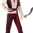Spooktacular Creations Halloween Pirate Costume Adult Women, Renaissance Pirate Outfit Captain Full Set for Dress Up Parties (Medium)