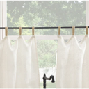 No. 918 Brinley Jute-Tab Cafe Curtain Window Panel - Natural