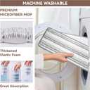 Microfiber Flat Mop Pads, 13-Inch Washable and Reusable Refills, 6-Pack Replacement for Wet and Dry Floor Cleaning, Compatible with 11-13" Hook and Loop (Velcro) Flat Mops (13.0  4.9 x 0.2)