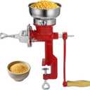 Corn Grinder Grain Manual,Cast Iron Crank Corn Grain Mill Grinder,Hand Powered Flour Mill,Wheat Grinder with Adjustable Coarseness & Wooden Handle for Home, kitchen, Coffee,14.6" Tall & 5.3" Hopper