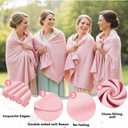 Newwiee 48 Pcs Fleece Throw Blankets Bulk 50'' x 60'' Oeko-tex Standard 100 Certified Spring Outdoor Wedding Guest Blankets Lightweight for Sleepover Donation Lap Pet Sofa Home (Rose Pink)