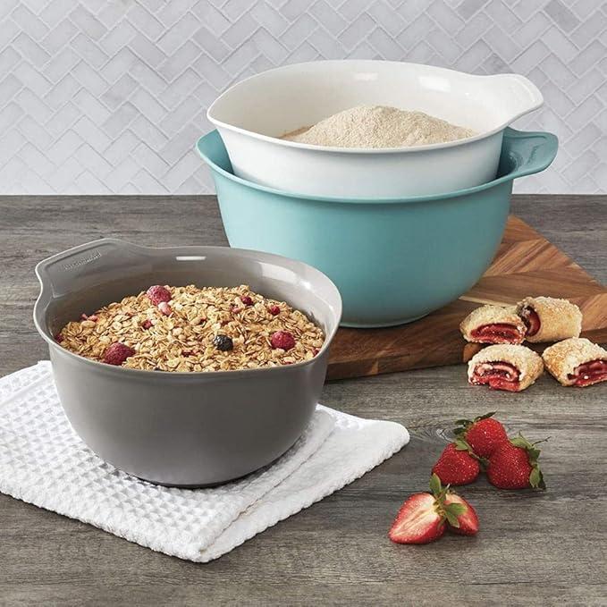 KitchenAid Mixing Bowls with Non-Slip Bottom, Set of 3 (4.5 Qt, 3.5 Qt, 2.5 Qt)